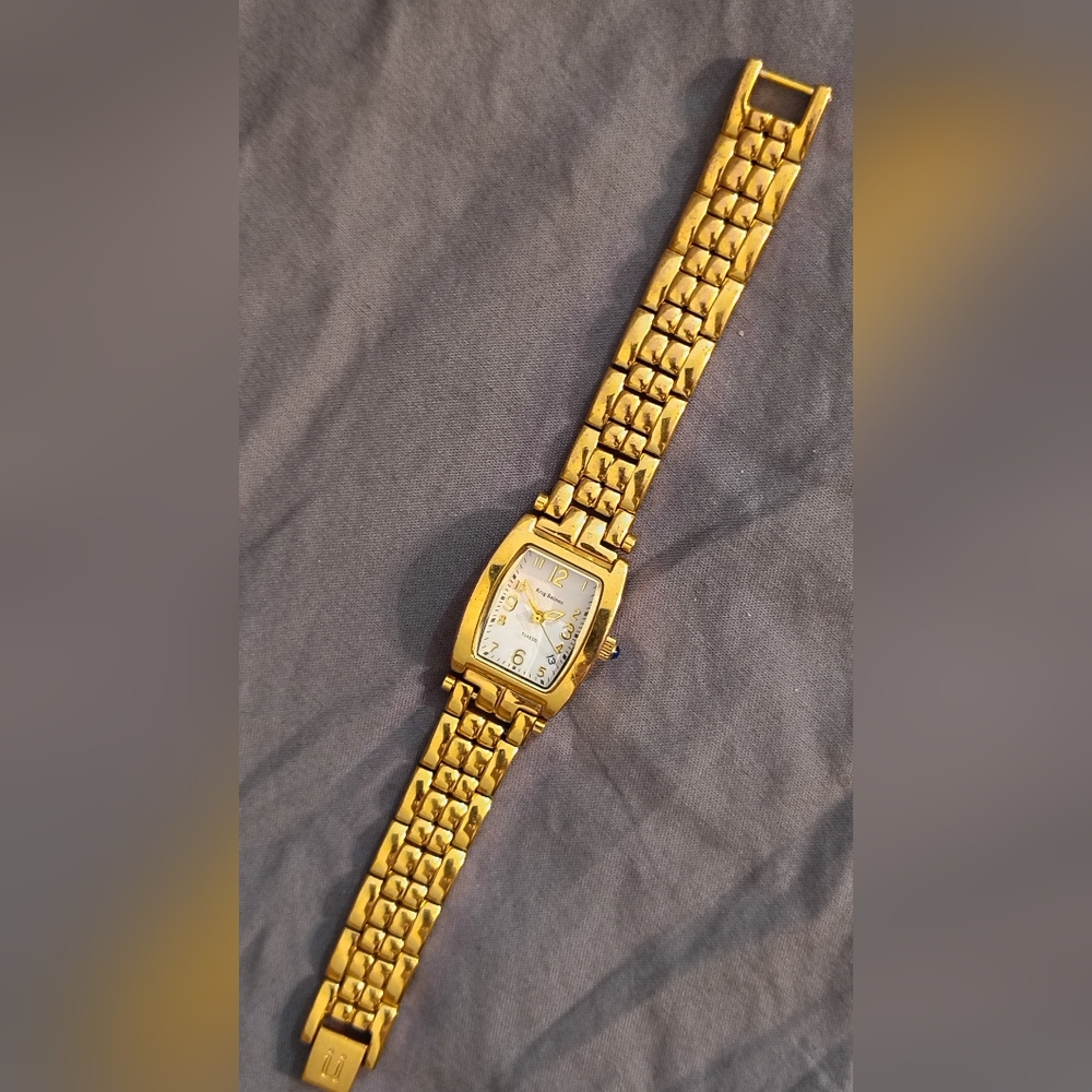 Krug-Baumen Tuxedo 18k Gold Electroplated Watch ~ Runs & Keeps Time, New Battery - Picture 8 of 15